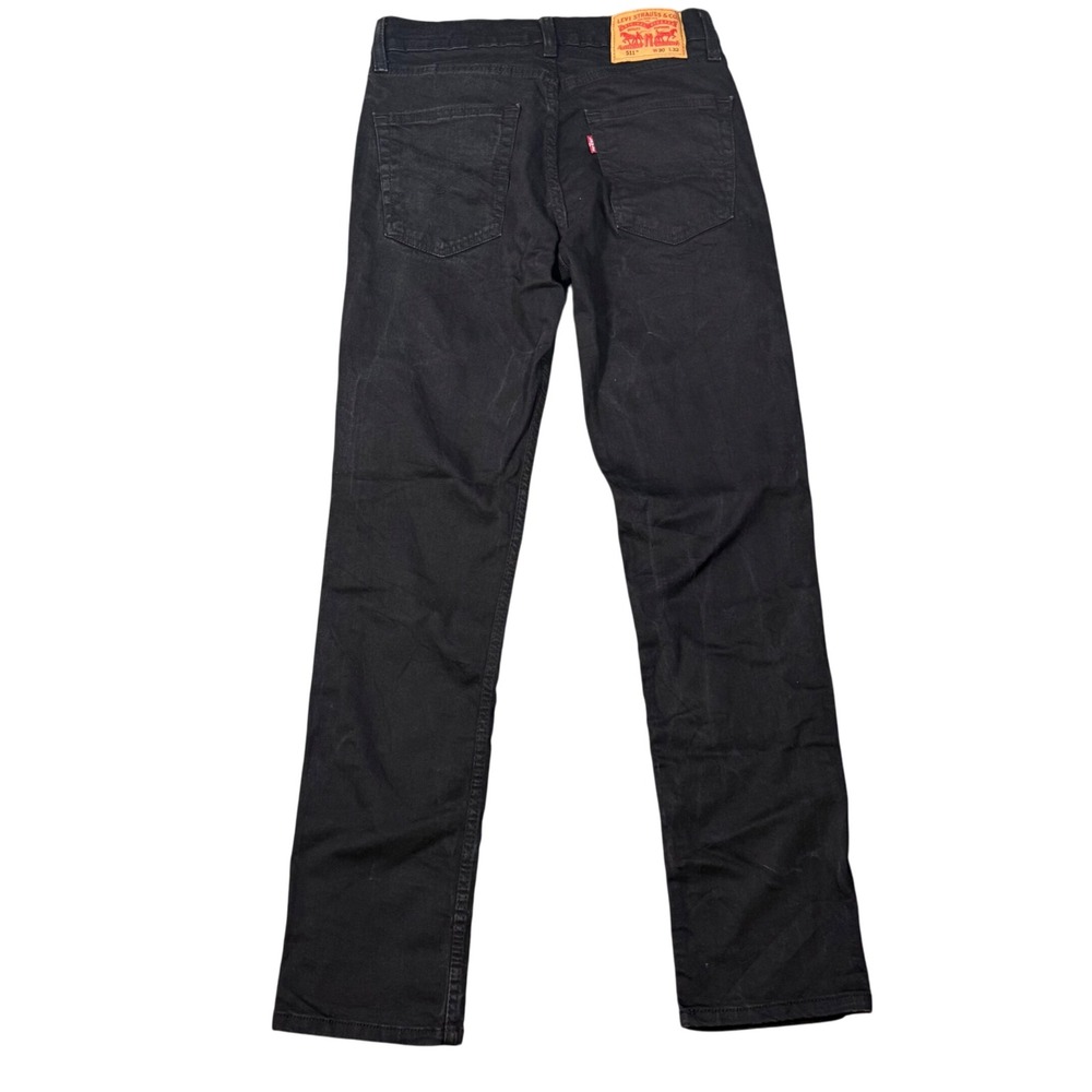 Levis 511 Slim Fit Black Denim Jeans Modern‎ Style Mens W30 L32 - Picture 3 of 9